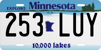 MN license plate 253LUY