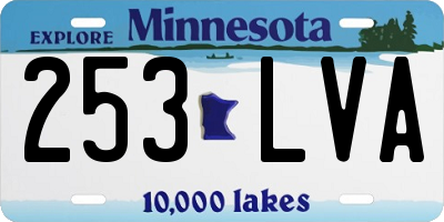 MN license plate 253LVA