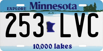 MN license plate 253LVC