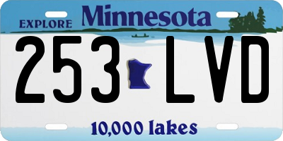 MN license plate 253LVD