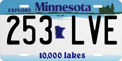 MN license plate 253LVE