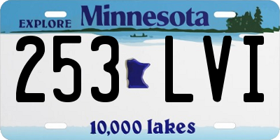 MN license plate 253LVI