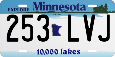 MN license plate 253LVJ