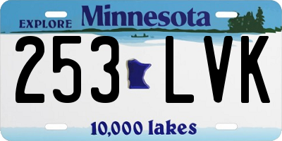 MN license plate 253LVK