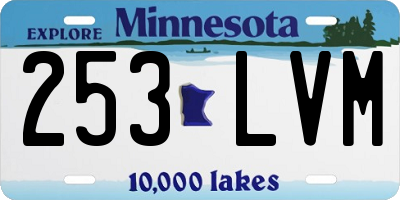 MN license plate 253LVM