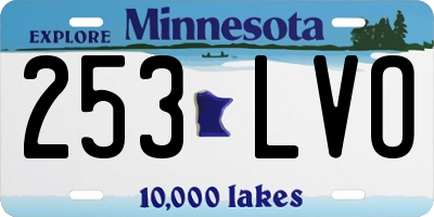 MN license plate 253LVO