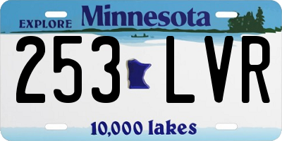 MN license plate 253LVR