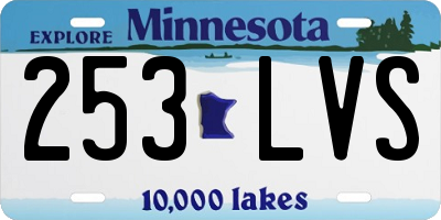 MN license plate 253LVS