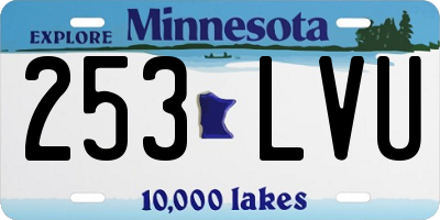 MN license plate 253LVU