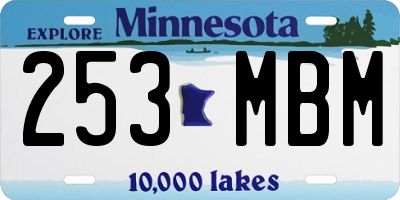 MN license plate 253MBM