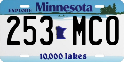 MN license plate 253MCO
