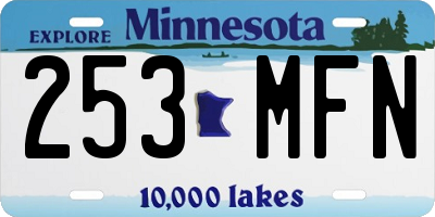 MN license plate 253MFN