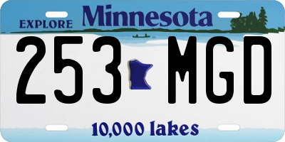 MN license plate 253MGD
