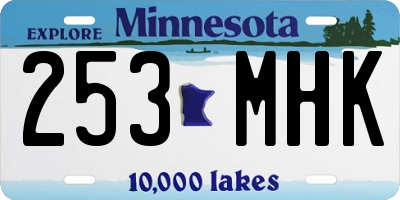 MN license plate 253MHK