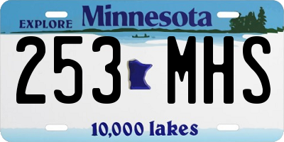 MN license plate 253MHS