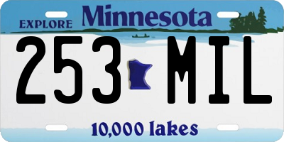 MN license plate 253MIL