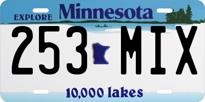 MN license plate 253MIX