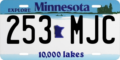 MN license plate 253MJC