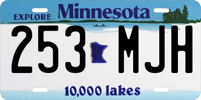 MN license plate 253MJH