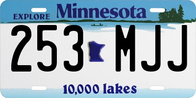 MN license plate 253MJJ
