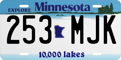 MN license plate 253MJK