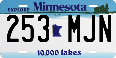MN license plate 253MJN
