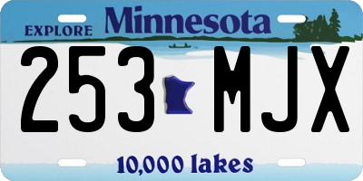 MN license plate 253MJX