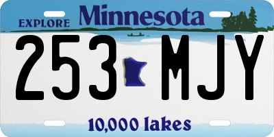 MN license plate 253MJY