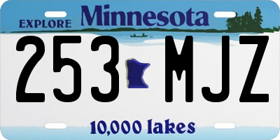 MN license plate 253MJZ