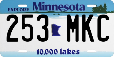 MN license plate 253MKC