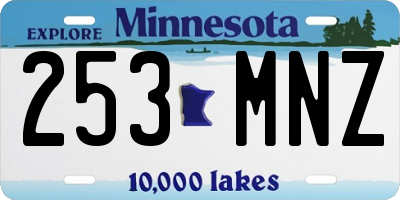 MN license plate 253MNZ