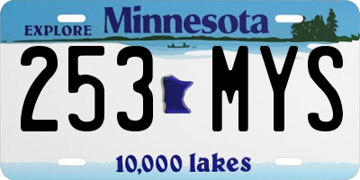 MN license plate 253MYS