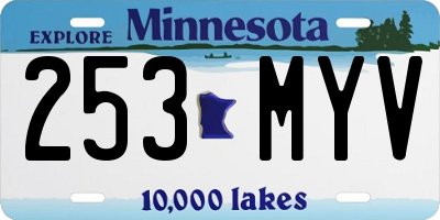 MN license plate 253MYV