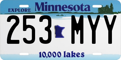MN license plate 253MYY