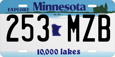 MN license plate 253MZB