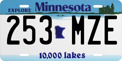 MN license plate 253MZE