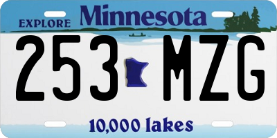 MN license plate 253MZG