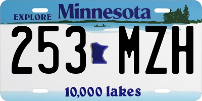 MN license plate 253MZH