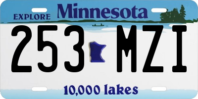 MN license plate 253MZI