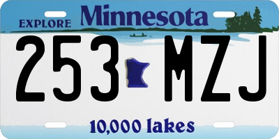 MN license plate 253MZJ