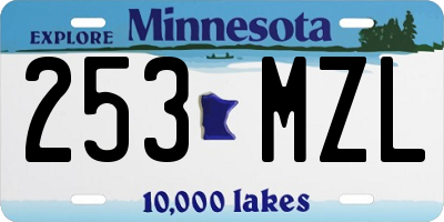 MN license plate 253MZL