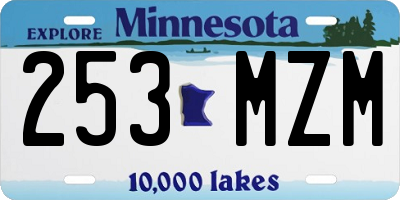 MN license plate 253MZM