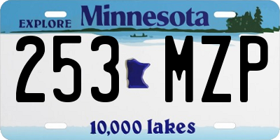 MN license plate 253MZP