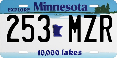 MN license plate 253MZR
