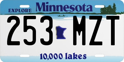 MN license plate 253MZT