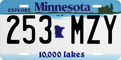 MN license plate 253MZY