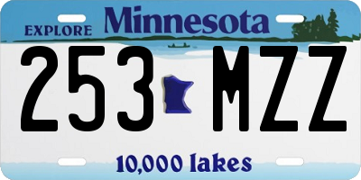 MN license plate 253MZZ