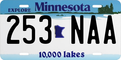 MN license plate 253NAA