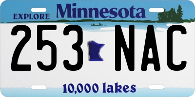 MN license plate 253NAC