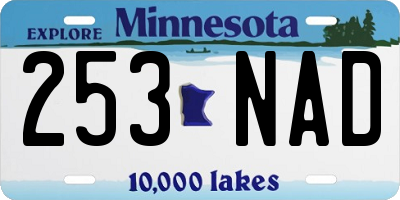 MN license plate 253NAD